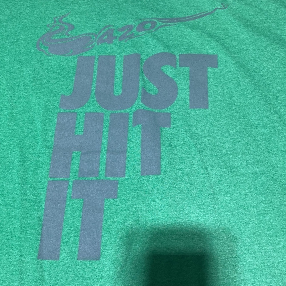 Just Hit It T-Shirt 4:20 Neon Green​​​​ - Picture 2 of 4